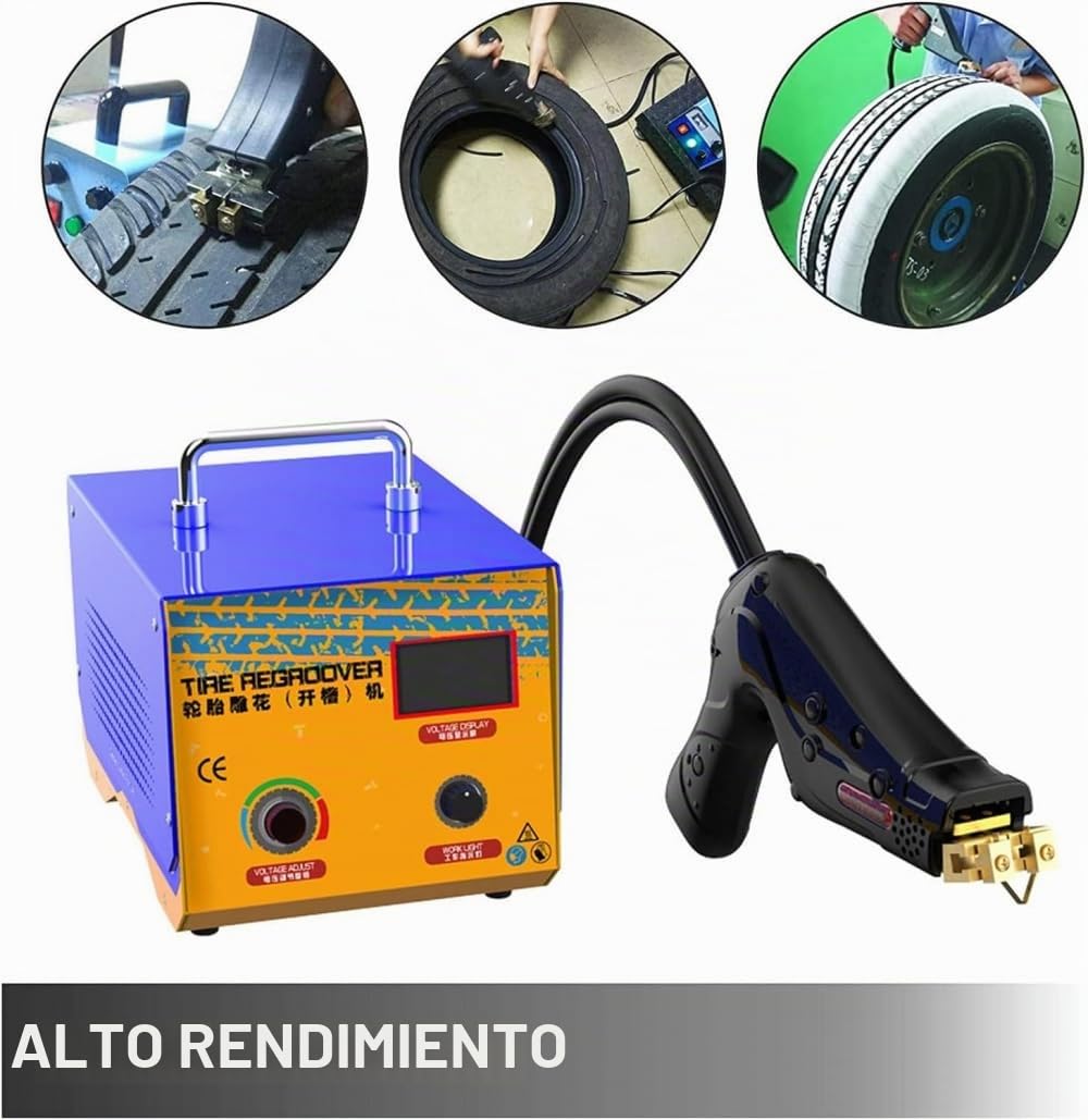 Kit De Reparación De Neumáticos, Herramienta para Ranurar Neumáticos, Máquina Tallada De Neumáticos De Mano De 1000w para Restauración De Neumáticos En Camiones Y Automóviles