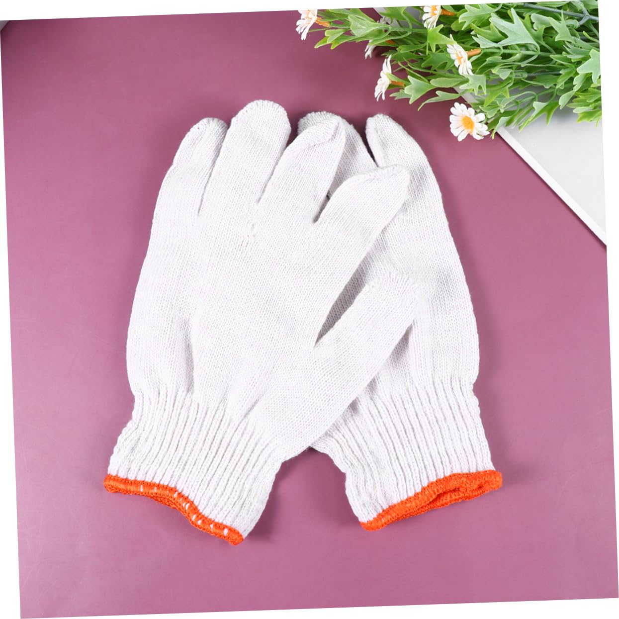 iplusmile Moufles de Travail en Nylon et Fil de Coton Blanc Lot de 24 Paires Antidérapants pour Protection Industrielle et Divers Types de Travaux