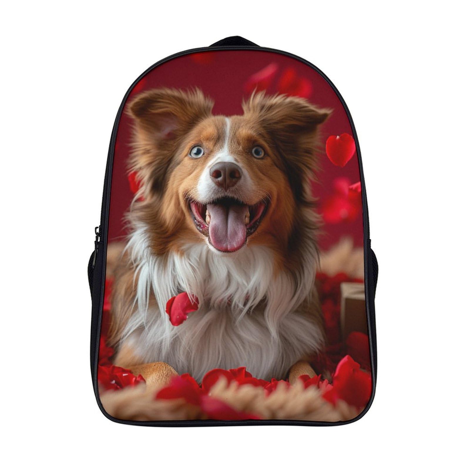 XIAOCHENG Sheepdog Escolar Mochila Entre Mochila Estampada Bolsa De Impermeable Respirable Material De Lienzo Poliéster Para Niños Niñas Estudiantes Adolescentes 40x28x16cm
