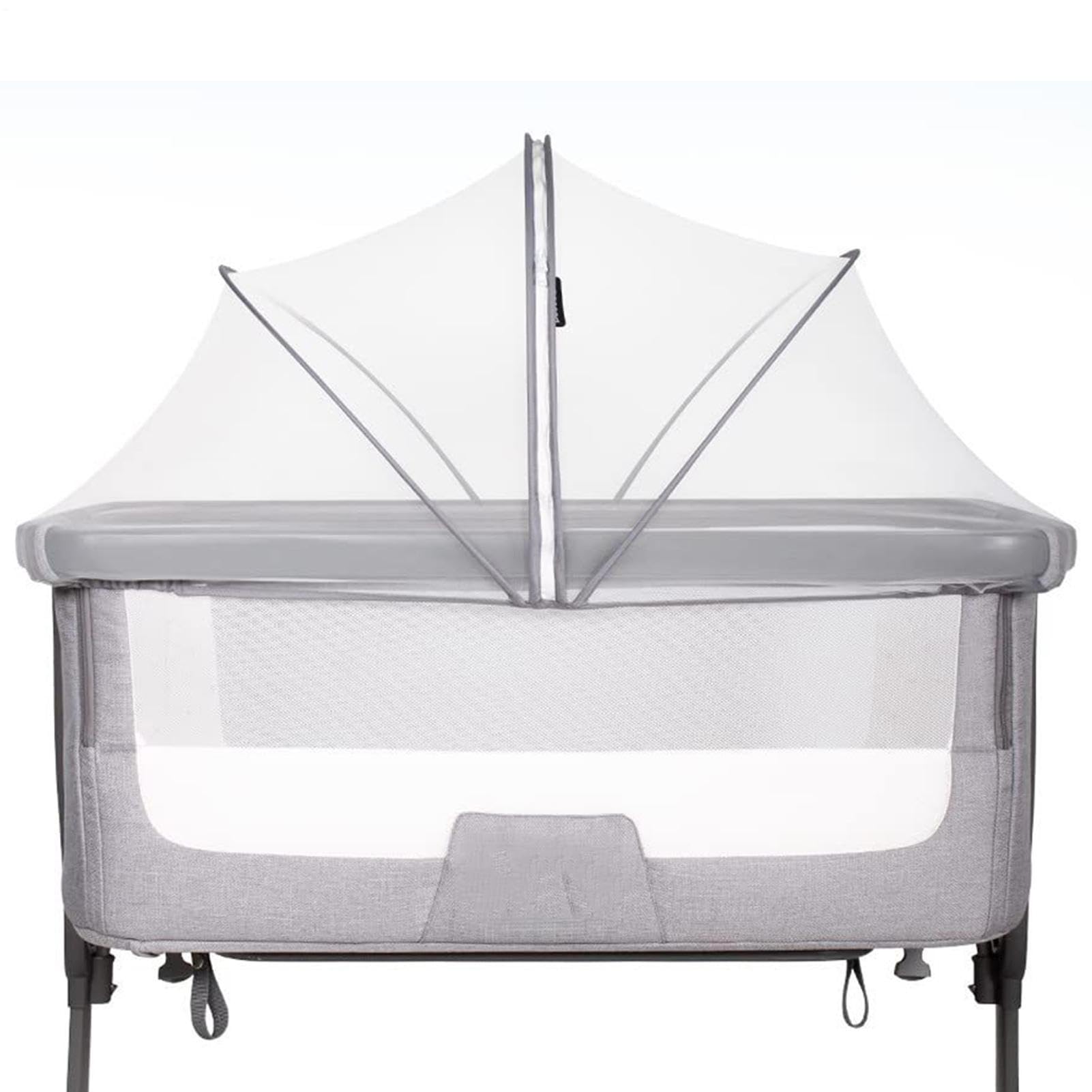 Mosquit-os Net For Travel Cot, Foldable Mosquit-os Net For Babi-es Crib To Keep Buges/Cats Out, Bab-y MosquitoNet With Noiseless Zipper, Visible Breathable Mesh MosquitoNet For Cot Travel Bassinet