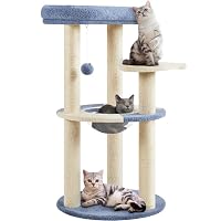 Yaheetech Albero per Gatti Alto 90 cm, Tiragraffi per Gatti con Trespolo Imbottito