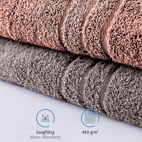 Komfortec 2er Saunatuch Set 70x200 cm aus 100% Baumwolle, XXL-Saunatücher, Sauna Handtuch, Weich, Groß, Frottee, Schnelltrocknend… – Ansicht 4