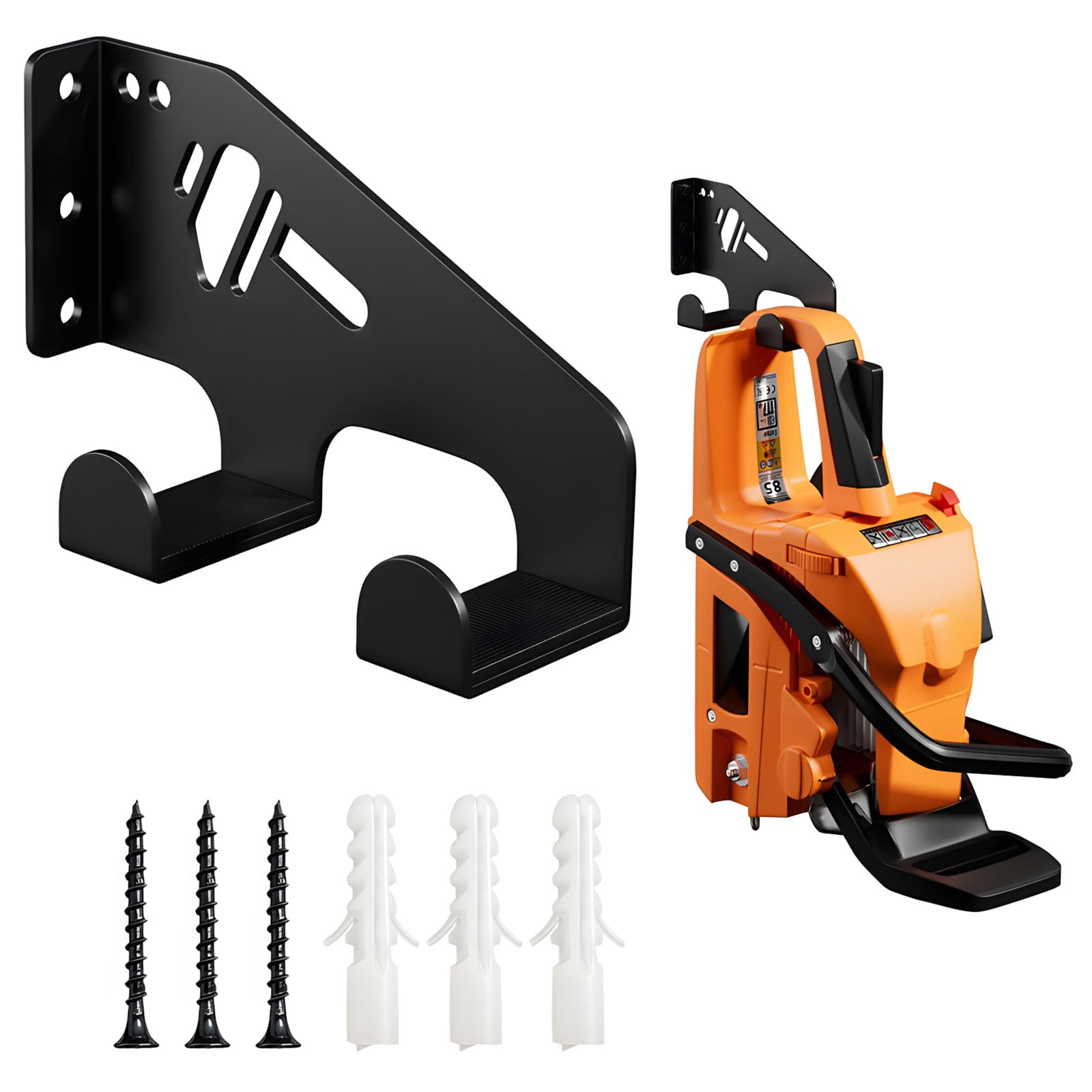 Kaeltsyn Multi Compatible Iron Wall Mount for Chainsaws Fits Models Efficient Garage Workshop Organization Easy Mount