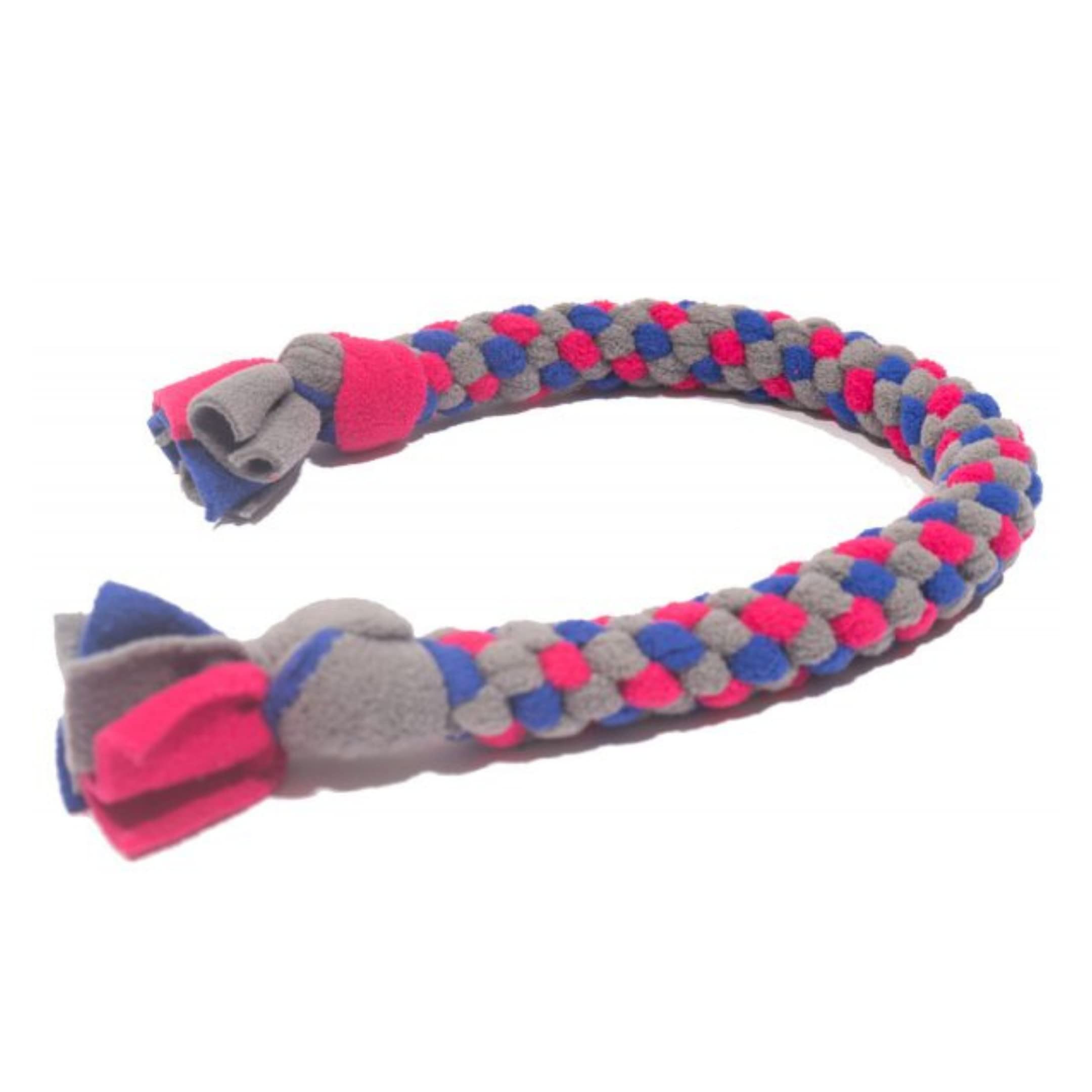 For the love of Dog Long & Stretchy Tug Rope - Soft and Strong, Fleece tug (Blue-Pink-Gray) (B0C3CPMMV4) Amazon Price History, Amazon Price Tracker