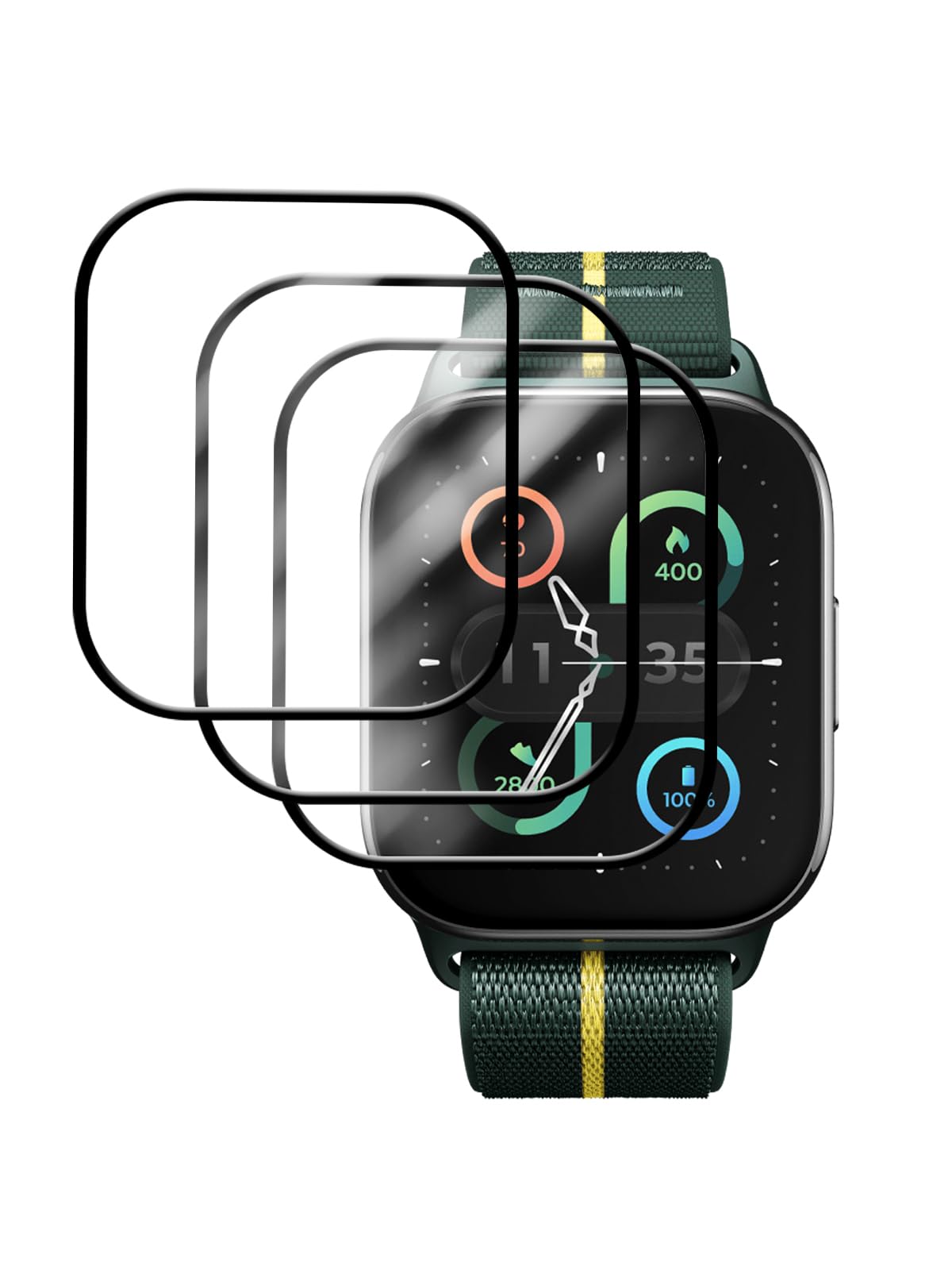 Protector de pantalla para Motorola Moto Watch Fit, película suave resistente a los arañazos de alta definición, transparente HD, ajuste perfecto, sin burbujas con kit de fácil instalación