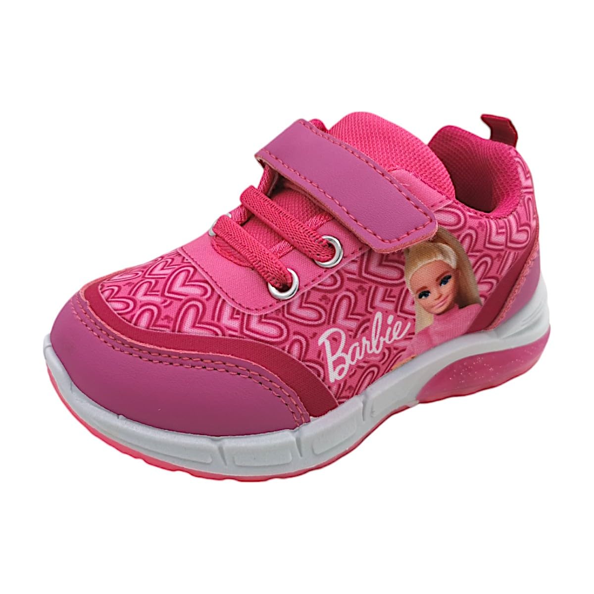 Leomil Barbie Kinderschuhe Mädchen Halbschuhe Klett Rot Freizeit