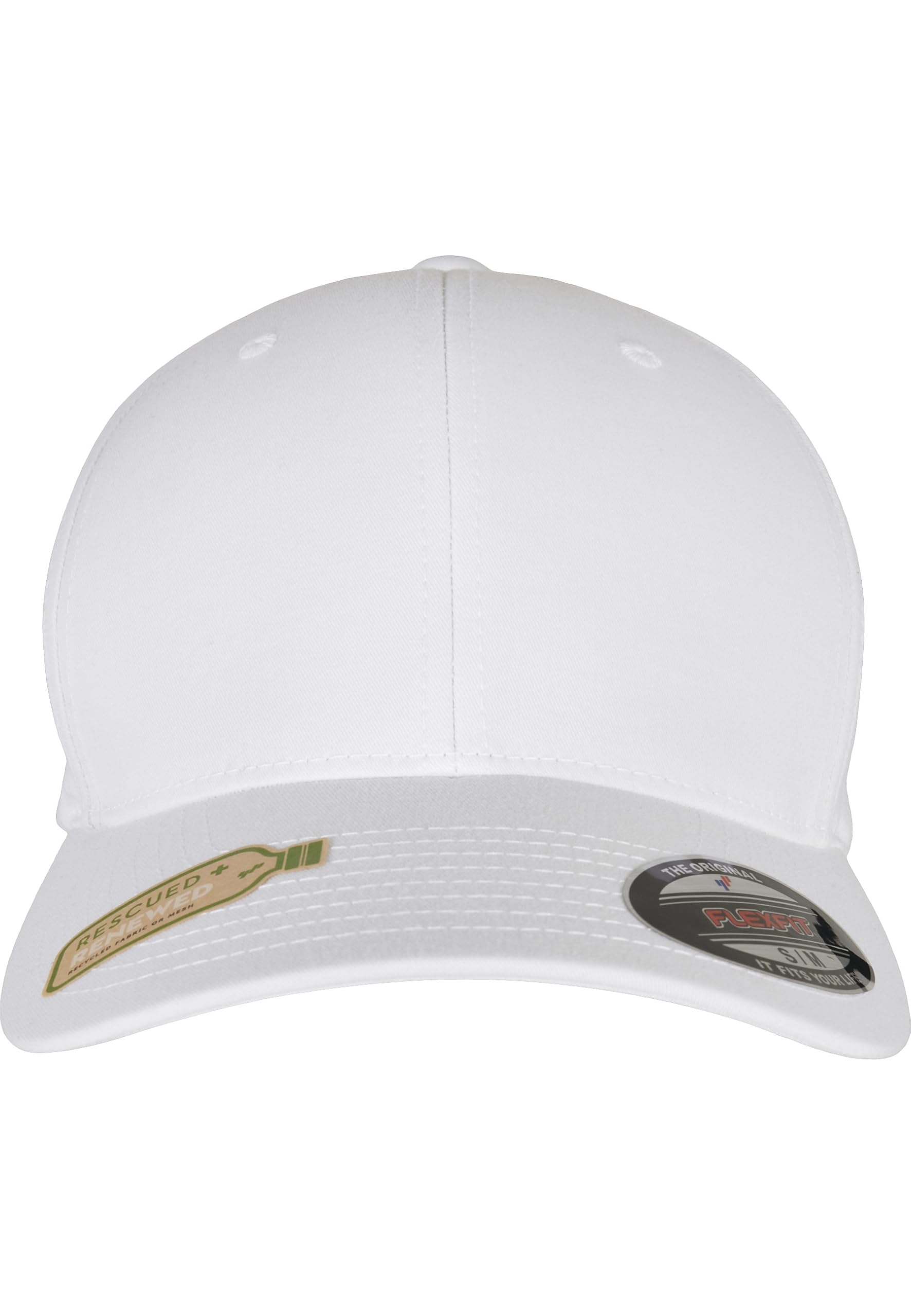 Flexfit Unisex Recycled Polyester Baseball Cap, White, L/XL