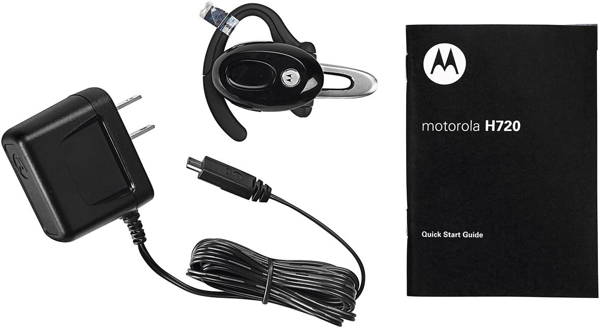 motorola h720 black bluetooth headset retail packaging