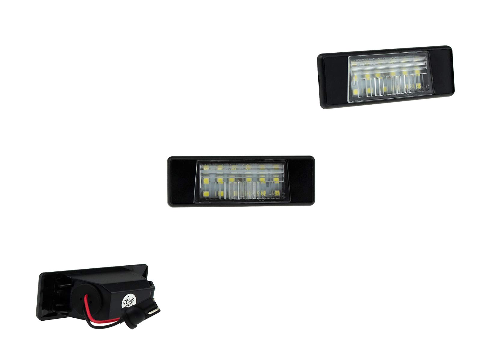 SMD LED Kennzeichenbeleuchtung Module geeignet für Qashqai Typ J11b / Juke/Tiida C12 / Note E12 / Pulsar C13 / NV200 / Q50 mit E-Prüfzeichen