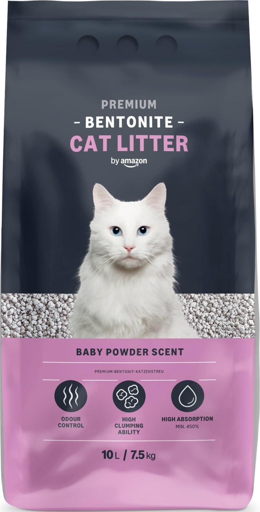 by Amazon Premium Powder Scented Bentonite Cat Litter, 10L (Pack of 1) (Formerly Lifelong Brand, Same Product)