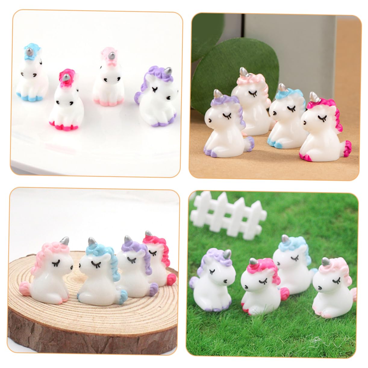 Mini Dieren Beeldjes Set - 2 Stuks, Zwanen, 2x2,5 Cm, Hars, Voor Fairy Garden/terrarium Decoratie