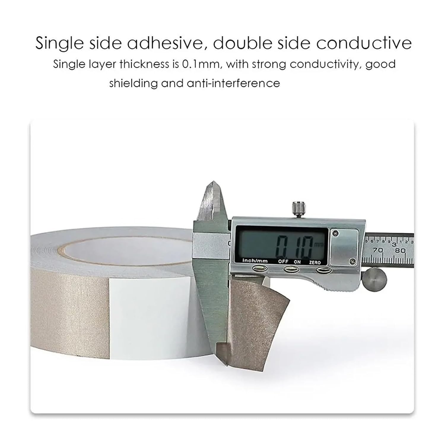 20M Silver Gray Anti-Interference Conductive Tape Radiation-Proof Shielding Electromagnetic Wave(30mm)