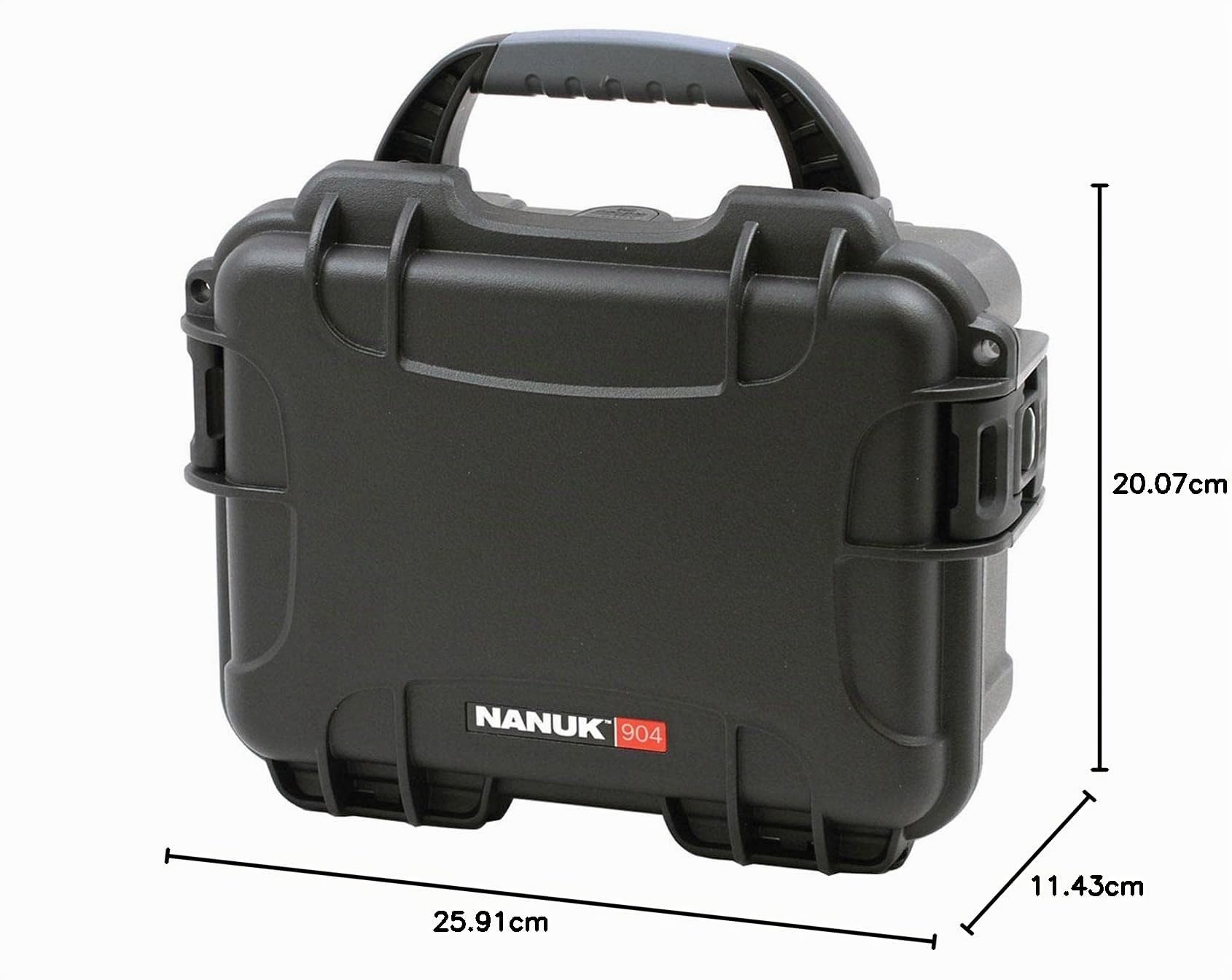 NANUK 904 Valise Rigide de Protection avec Mousse Prédécoupée, Étanche | 25,9 x 20,1 x 11,4 cm, Protège Appareils Photo et Accessoires, Mousse Personnalisable pour Ajustement Précis, Robuste, Noir