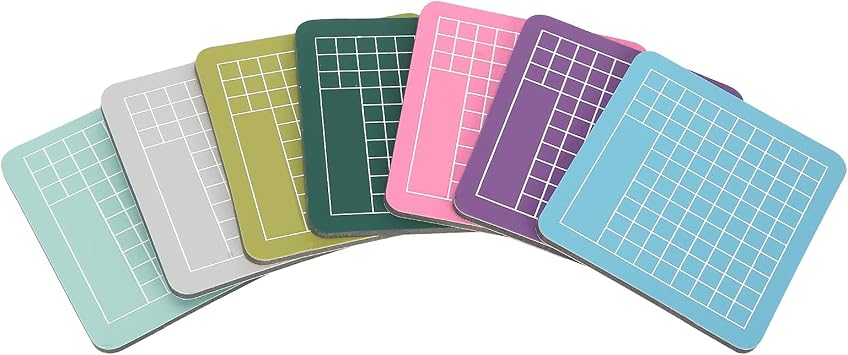 Self Healing Cutting Mat 7Pcs Colorful Mini Craft Cutting Board Durable Multipurpose Cutting Surface for Paper Crafts DIY Projects Sewing Quilting 6x6cm 7 Colors Set