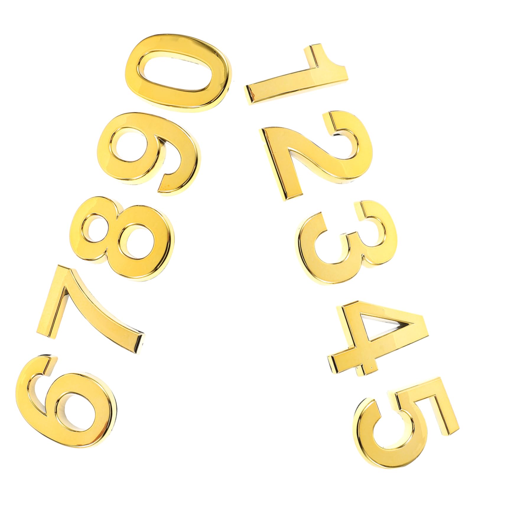 Tofficu 4 Sätze Vielseitige Hausnummern Hausadressennummern Haustürnummern Für Haus Hausadressenschilder Für Hausnummernschild Für Haustürnummern Für Haustür Acryl Golden 10 Stück * 4