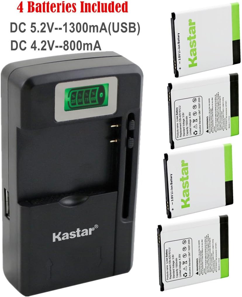 Kastar Galaxy S3 Mini Battery (4Pack) and Intelligent Charger for Samsung Galaxy S3