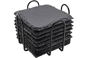 GOH DODD Black Slate Coasters, A Drinkware and Décor Essential