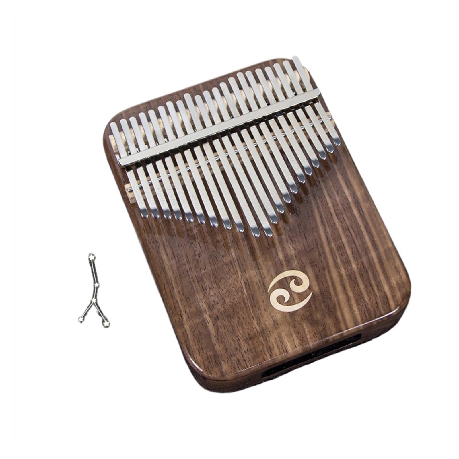kalimba mini 21-tonowy instrument muzyczny dla początkujących pudełko na fortepian z kciukiem instrument muzyczny wzór konstelacji kalimba z czarnego orzecha