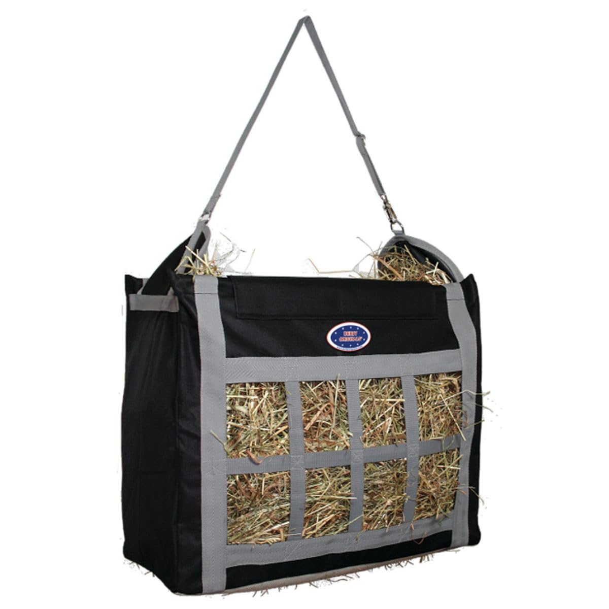 Derby Originals Top Load Hay Bag with Super Tough Bottom and 6 Month Warranty (Black/Grey)