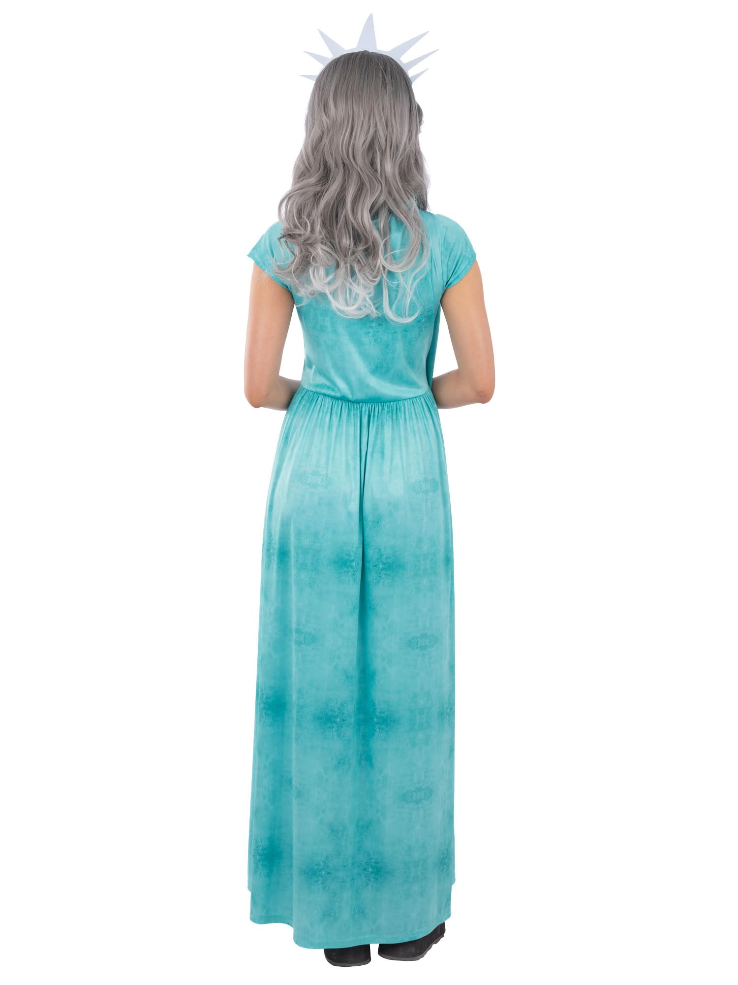 Smiffys Lady Liberty Costume Dress and Headpiece Womens Halloween Fancy  Dress Outfit Statue of Liberty Horror Costume, Small  BigaMart