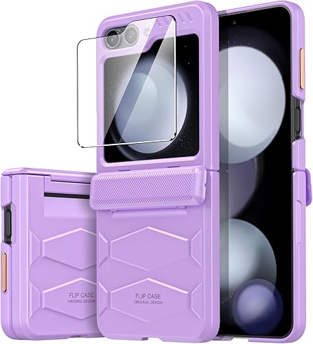 Miniatura 1 de Funda a prueba de golpes para Galaxy Z Flip 5, Z Flip 5 con protección de bisagra y protector de pantalla integrado, carcasa resistente de cuerpo