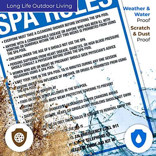 Señal para piscina Washington Spa Rules 24x30 pulgadas miniatura 5