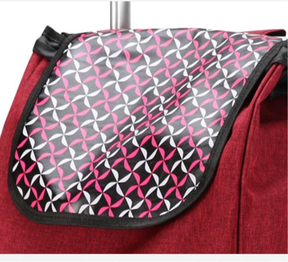 Carrito de la Compra, Carrito de Compras Plegable, Ligero, con Bolsa Gran Capacidad(A)