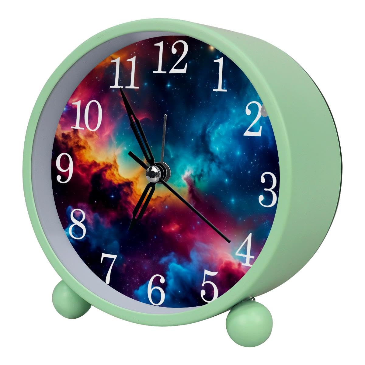Luoweisi Alarm Clock Nebula, Silent Non-Ticking with Night Light