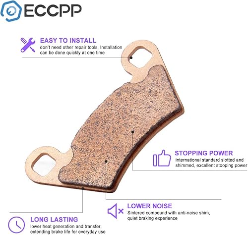 Miniatura 10 de ECCPP Pastillas de freno para Polaris Ranger 400 425 500 570 700 TM ETX, FA354 pastillas de freno delanteras y traseras