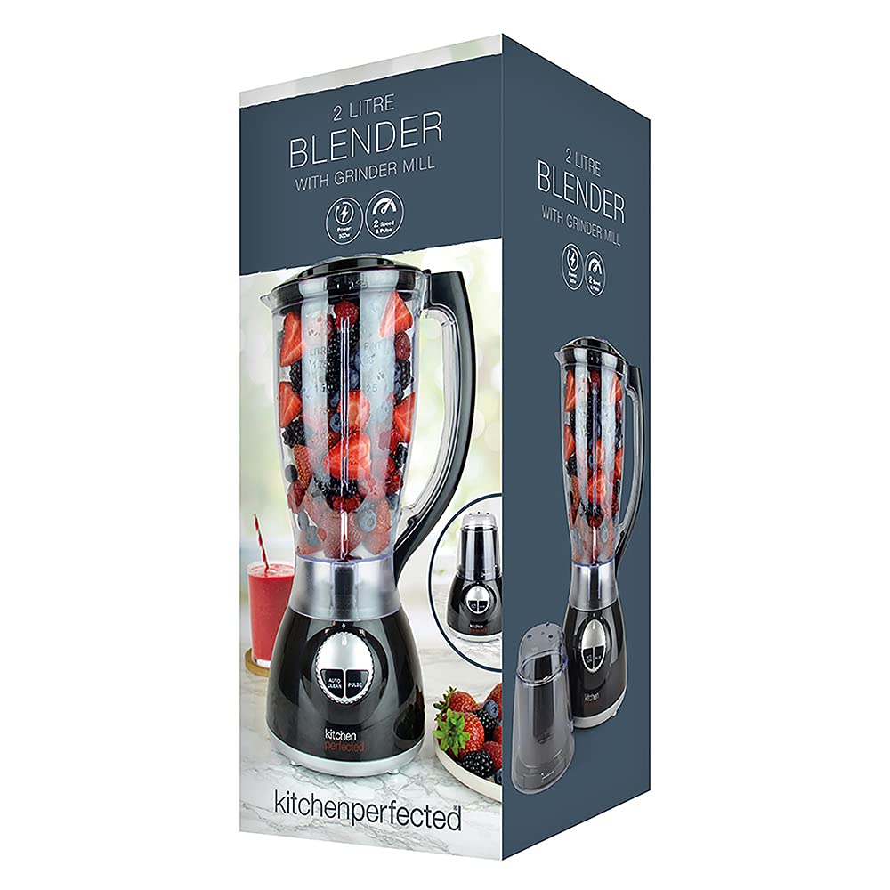 KitchenPerfected 500w 2Ltr Table Blender with Mill 2 Speed Settings