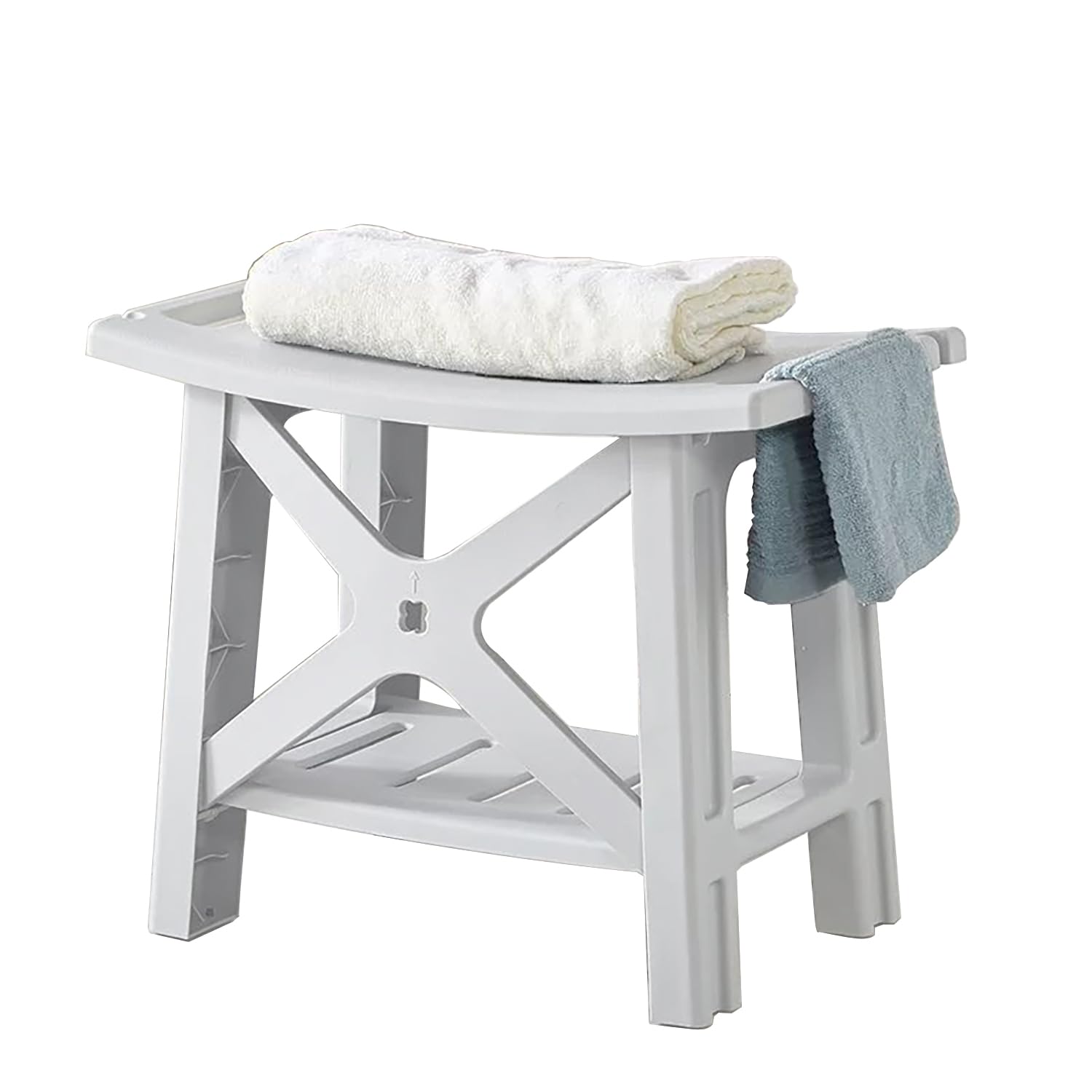 Sgabello per Doccia，Sedia per Doccia，Seduta Antiscivolo per Doccia,per Interni ed Esterni,l'Interno Della, Sedia da Doccia per Bagno con Supporto per Soffione Doccia, Bianco (Bianco)