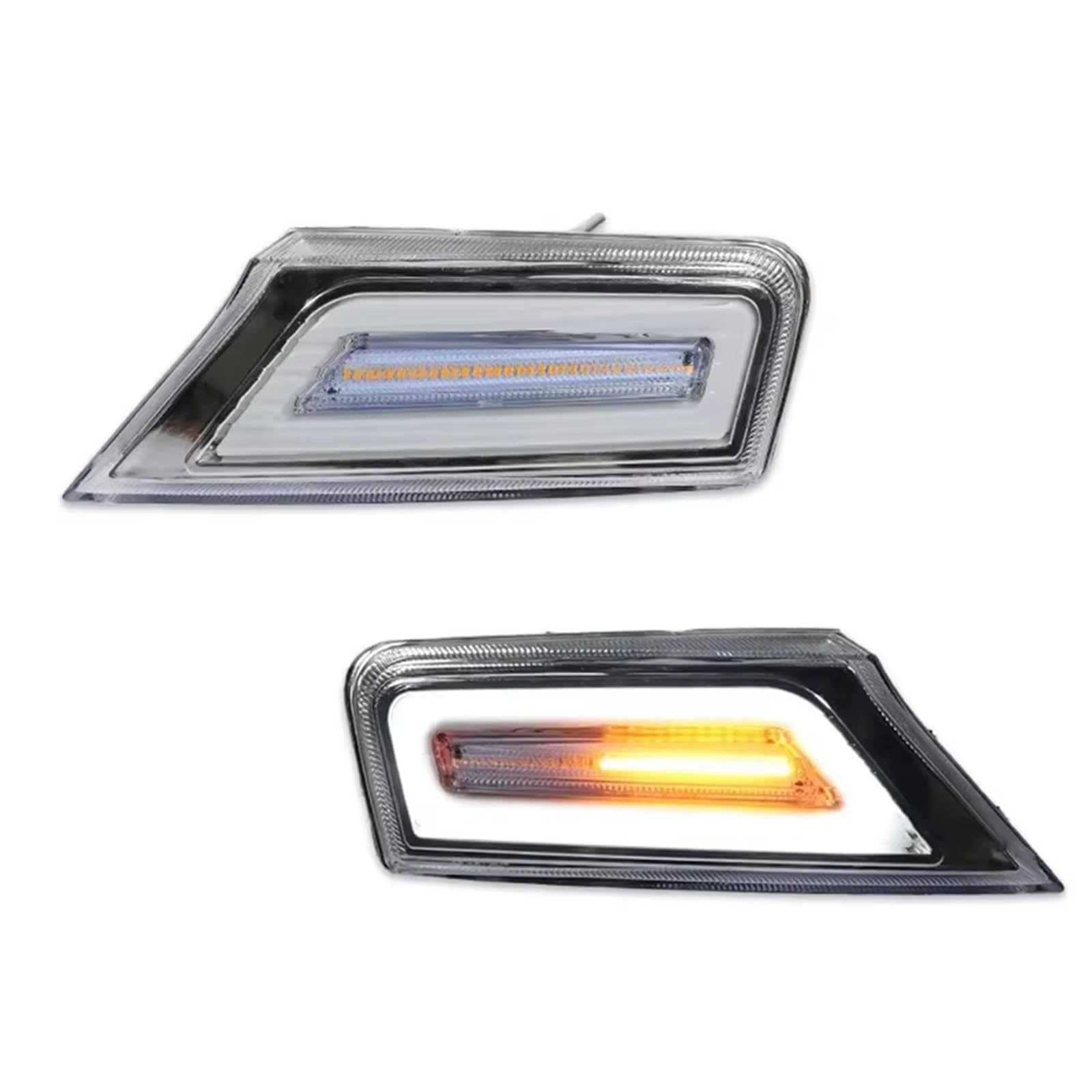 Indicatore di Direzione Per Jeep Per Liberty 2008-2012 12V Lampeggiante Ambra LED Auto Angolo Anteriore Indicatori Direzione Bianco DRL Guida Parcheggio Luci di Posizione(Clear Lens)