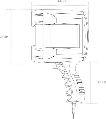 Miniatura 7 de GOODSMANN Proyector de mano de hasta 2000 lúmenes HID Spot Light con cargador de coche de 12 V CC activado, linterna de campamento para vela,