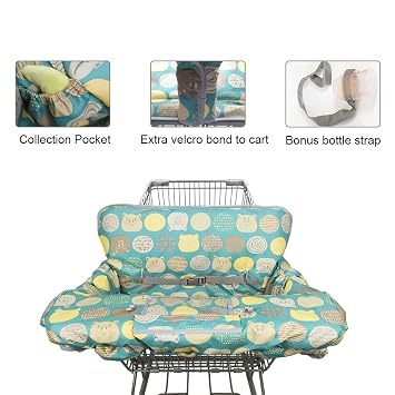 Shopping Cart Covers for Baby Girl boy, High Chair Cover for Toddler, Grocery Cart Cover (Polka Cute)