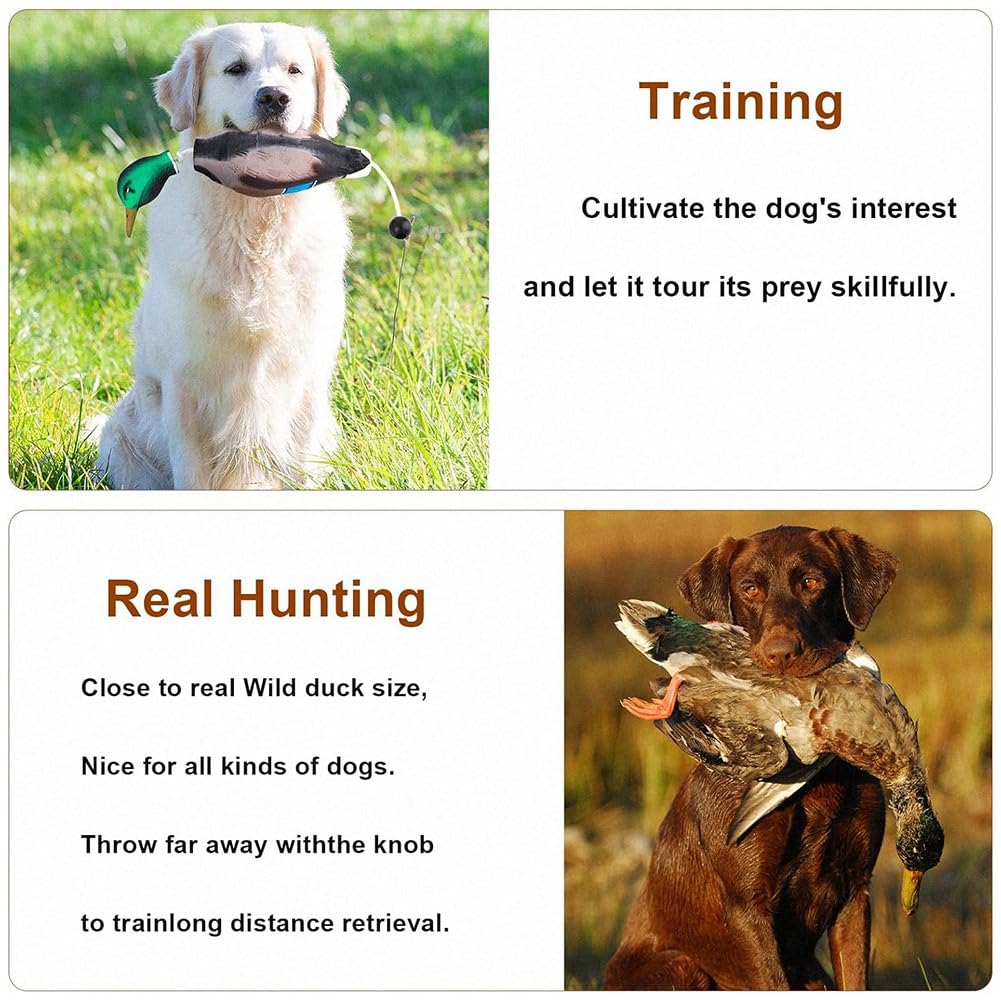 Pare-chocs en forme de canard imite un dummy de canard comme jouet de pare-chocs pour l'entraînement des chiots ou des chiens de chasse adultes
