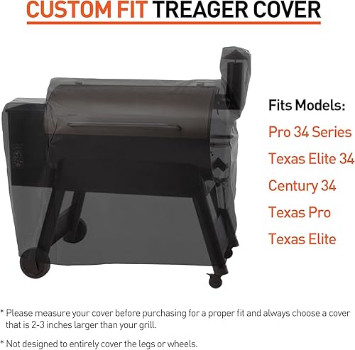 Miniatura 4 de Arcedo Funda para parrilla de pellets compatible con Traeger 34, Z Grill 450 600 700, Pit Boss 820, Green Mountain, cubierta impermeable para