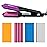 DSHOW 4 in 1 Hair Crimper Hair Waver Hair Straightener Curling Iron with 4 Interchangeable Titanium Ceramic Flat Crimping Irons Plates (Purple) (Blush)