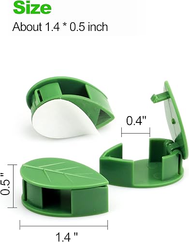 Miniatura 4 de Clips para plantas, 100 piezas de plantas trepadoras de pared, clips en forma de hojas, soporte de fijación invisible, soporte de fijación