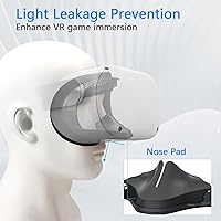 Vista 5 de Compatible with Oculus Quest 2 Face Bracket Replacement,VR Breathable Foam Face Pad Protective for Meta Quest 2,Comfortable Face Cover Cushion VR