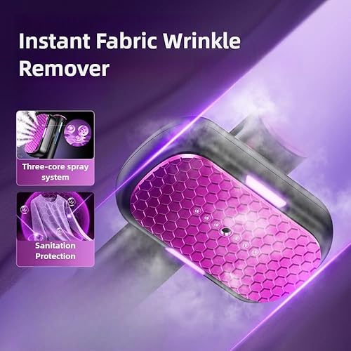 Miniatura 5 de Vaporizador de viaje para toda la ropa, plancha inteligente de ropa con chip de detección de temperatura AI integrado, monitoreo de temperatura LED