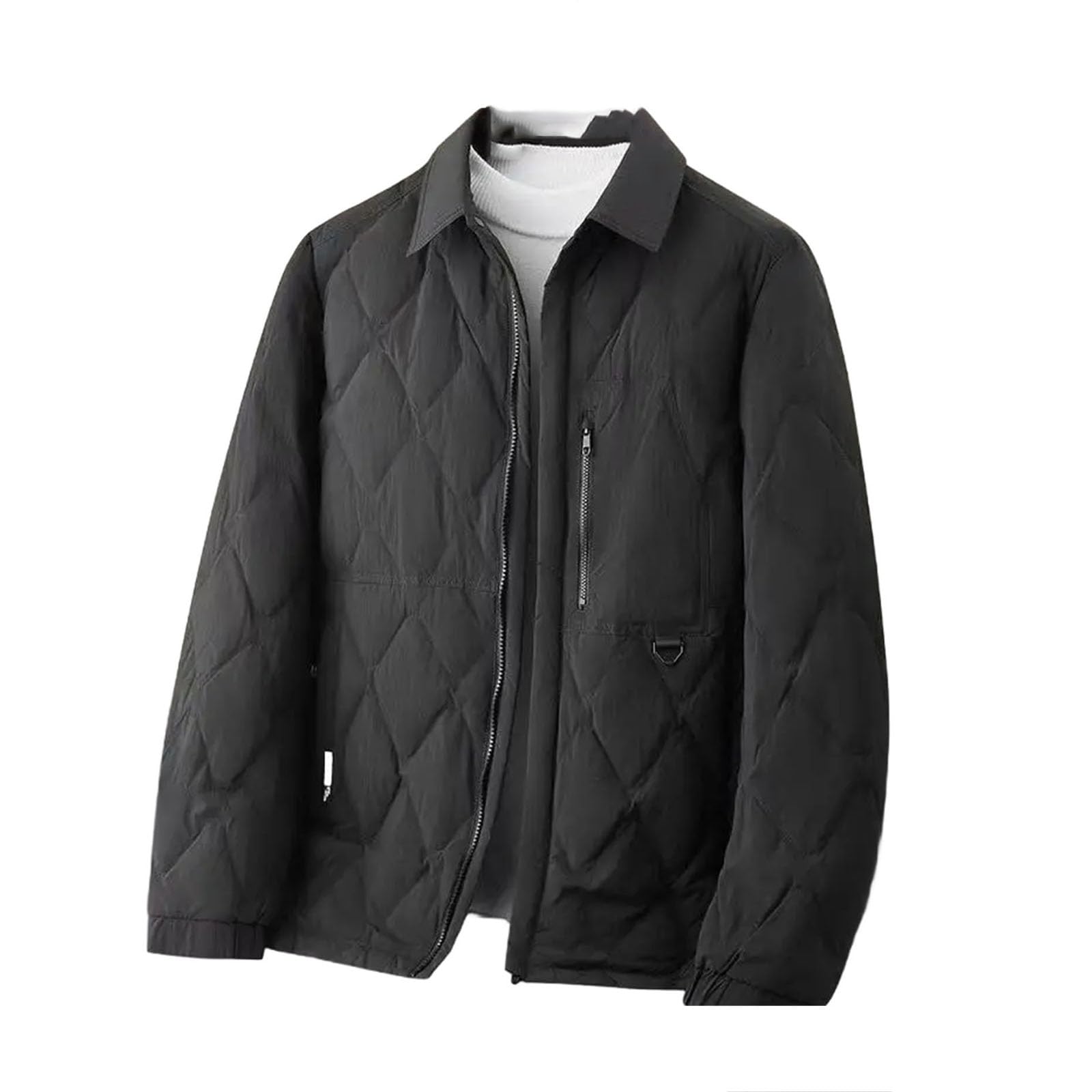 Doudoune d'hiver pour homme veste légère jeune vêtement chaud col montant
