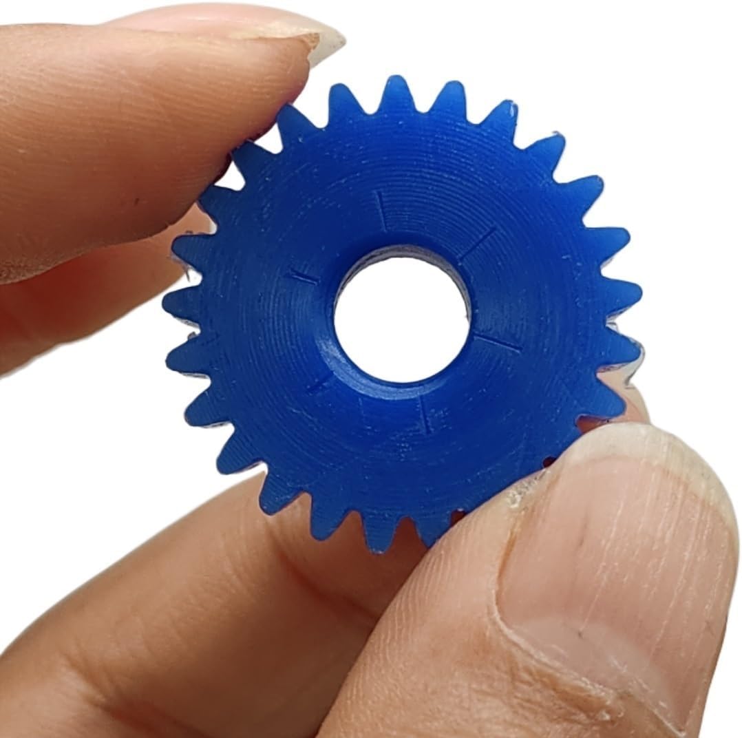 Plastic Motor Gear,1pcs 1.5 Module Blue Nylon Spur 6mm Process Hole Flat Cylindrical .5M 12T 15T 17T 21T 23T 25T 27 Teeth Spindle Pinion(19 Teeth)