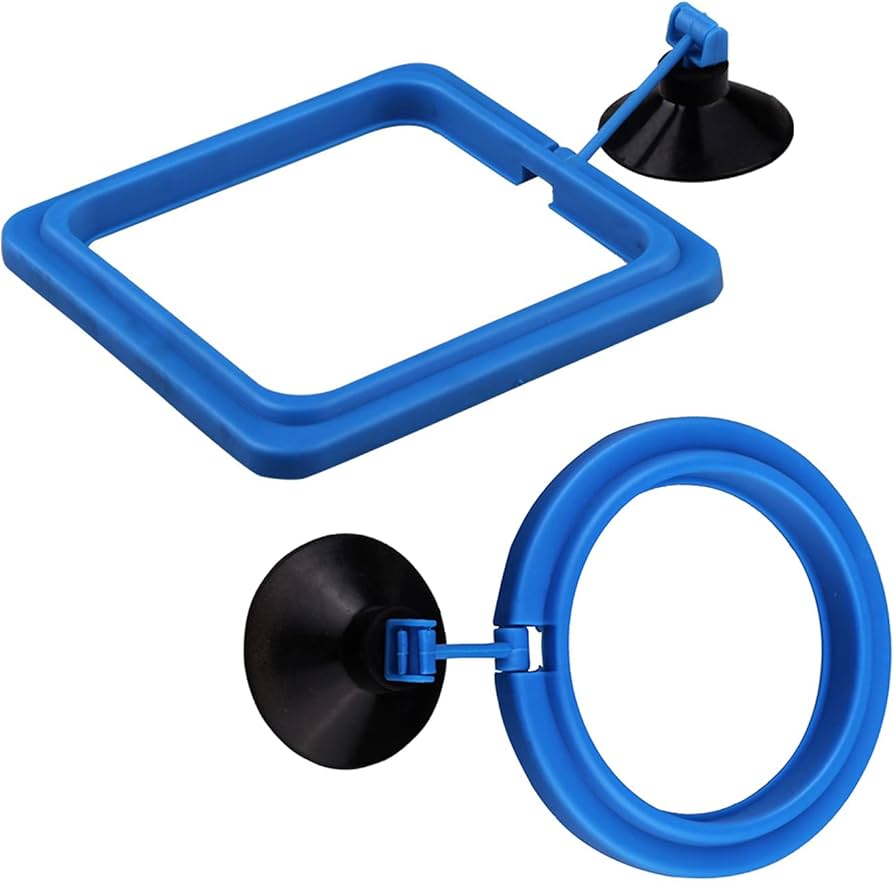 カナリアさん　取り置き品 Amazon | 2個入 エサ拡散防止 餌拡散防止リング 餌 ラウンドと正方形