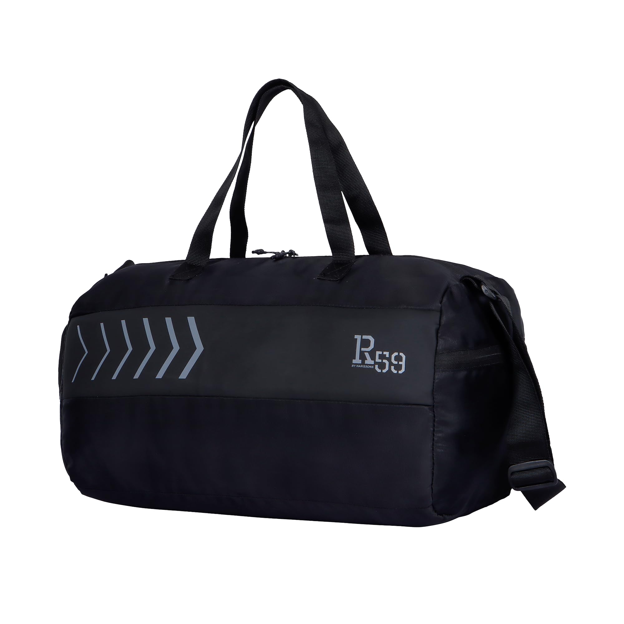 by Harissons Fabio 23L Lightweight Gym Duffel Bag for Men & Women with Shoe Compartment & Easy Front Pocket Access (Black)-image-24