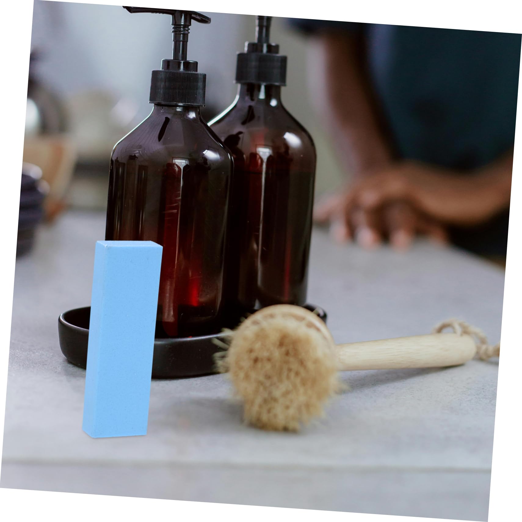 KOMBIUDA Stone Rubber Abrasive Block for Kitchen Sink and Bathroom Fixtures Hard Water Deposit Non-Abrasive Cleaning Tool for