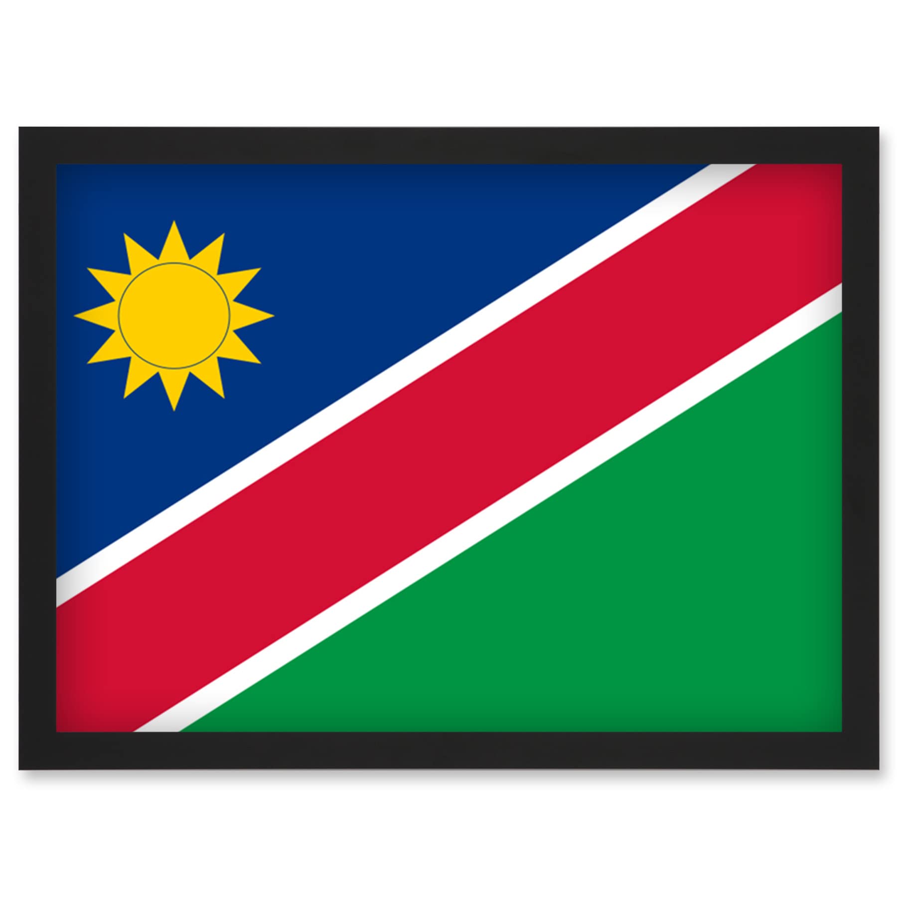 Artery8 Namibia National Flag Patriotic Vexillology World Flags Country Region Poster Artwork Framed Wall Art Print A4