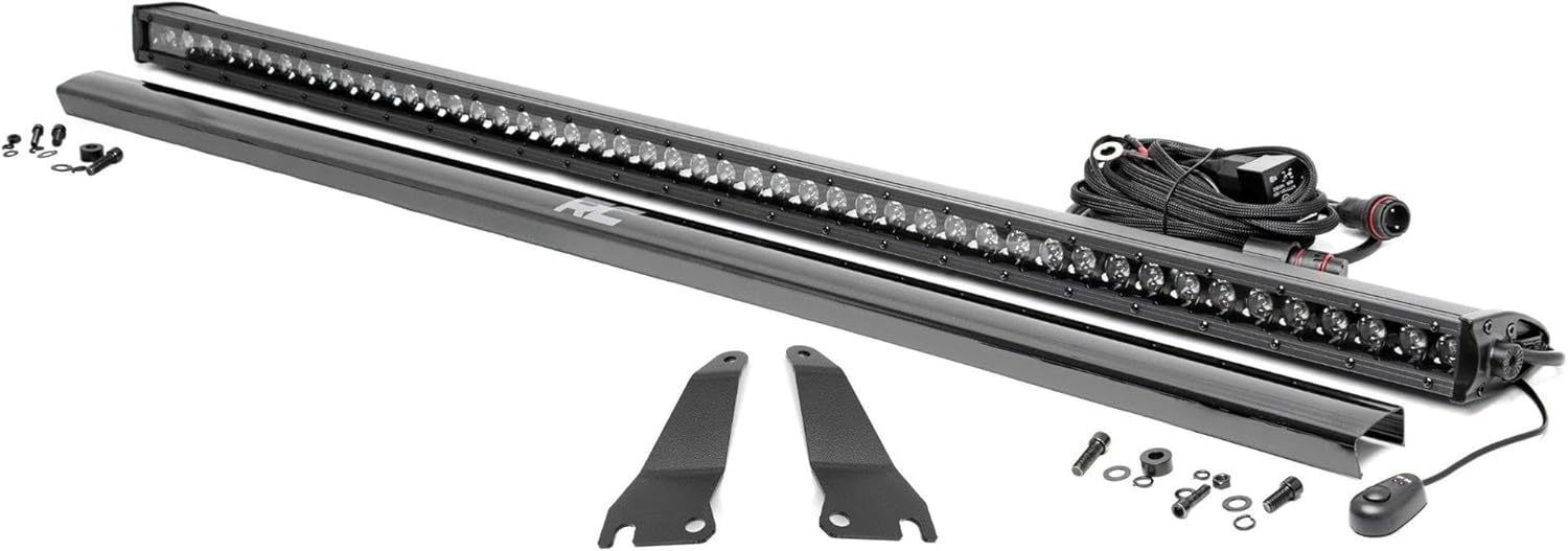 Rough Country 50" LED Light Bar Kit for Kawasaki Teryx - 50-in Black Series LED Bar with Roll Cage Mount