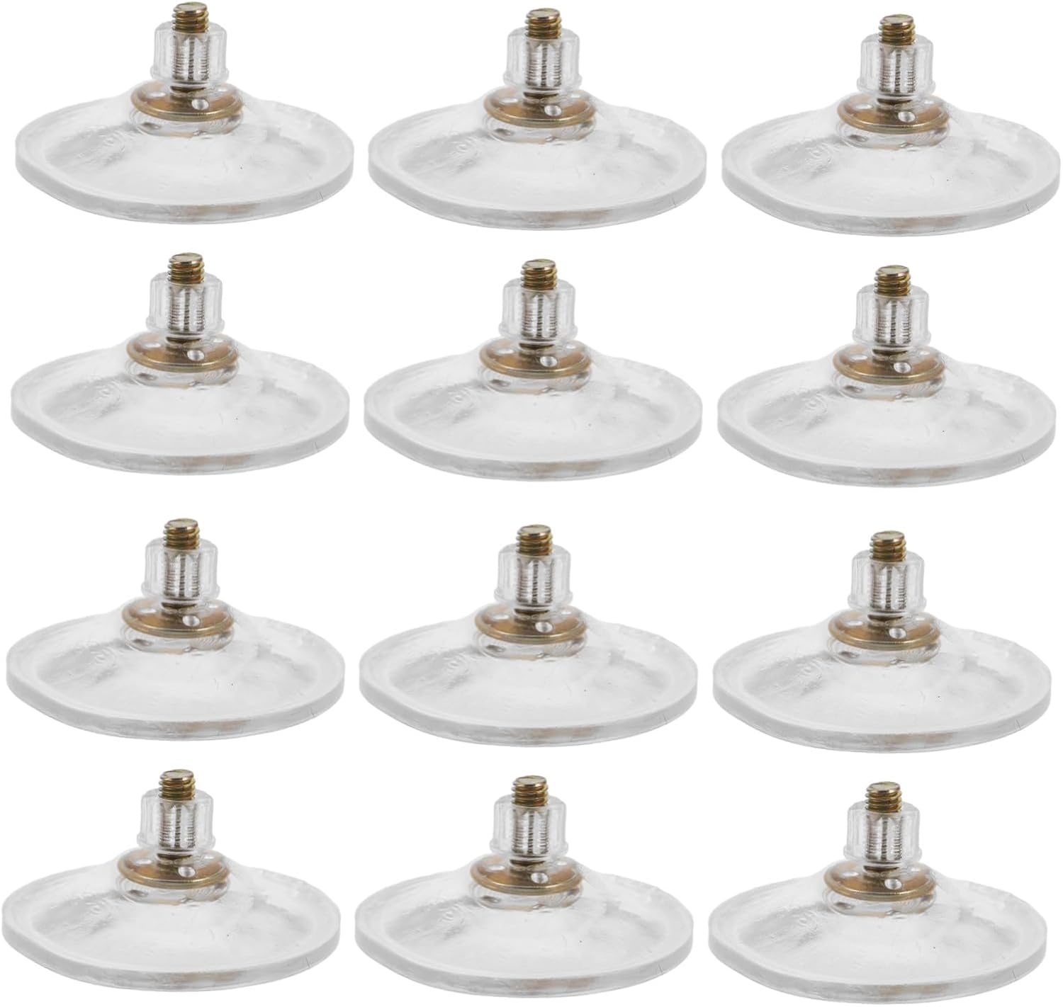 DOITOOL 12pcs Glass Suction Cup Holder 55mm PVC with Screw Nut