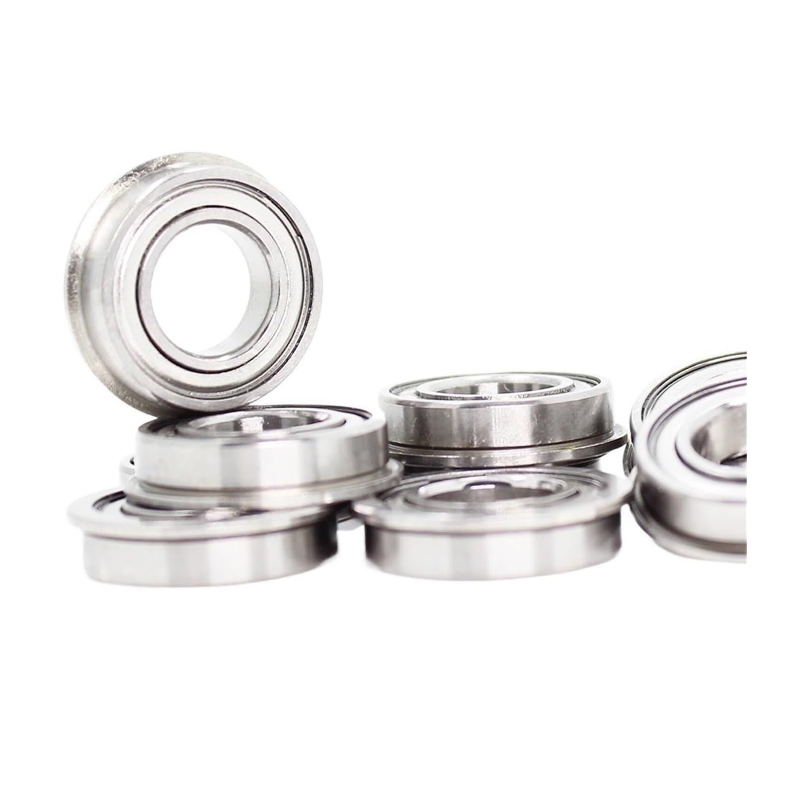 Gqnblvhzupdm One Color Industrial Shaft Bearings, F6800zz Flange Bearing 10X19x5 Mm Abec-1 (10 Pcs) F6800 Z Zz Flanged Ball Bearings