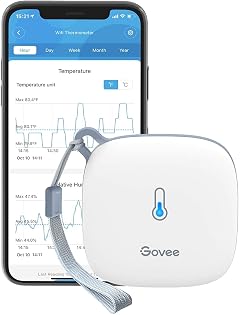 Govee Smart Thermometer Hygrometer WiFi Humidity Temperature Sensor with App Notification Alert 2 Years Free Data Storage Export